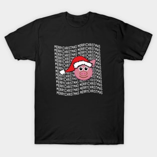 pig - merry christmas T-Shirt